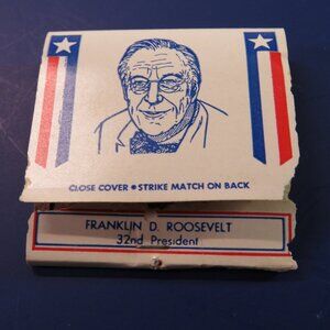 Franklin D Roosevelt Matchbook President Political